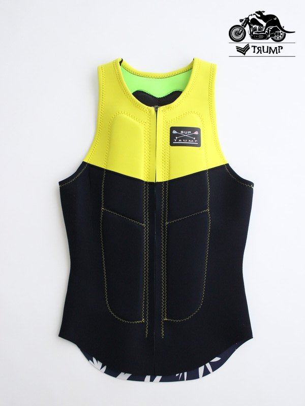 LIFE VEST #Nイエロー×ブラック/Lグリーン×柄｜TRUMP WETSUITS【GW_SALE】