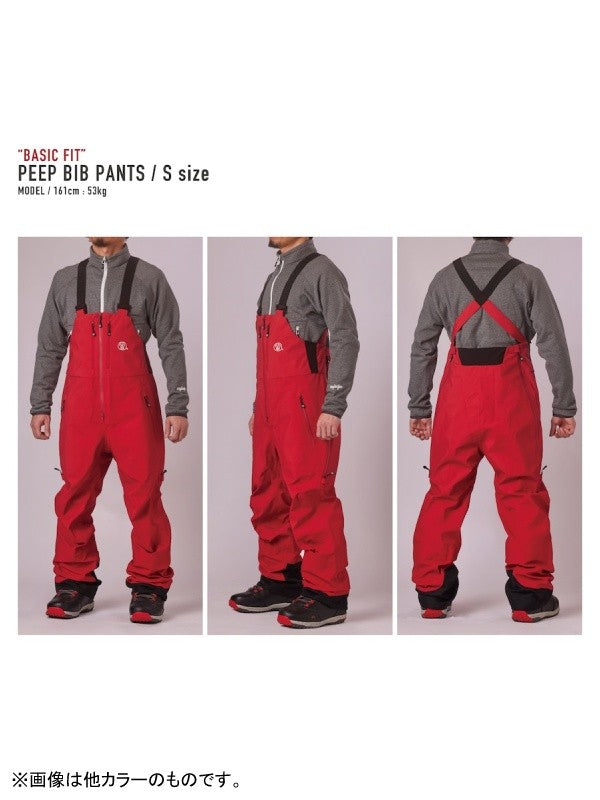 24/25モデル PEEP BIB PANTS BASIC FIT #BLUEGREY|unfudge outerwear