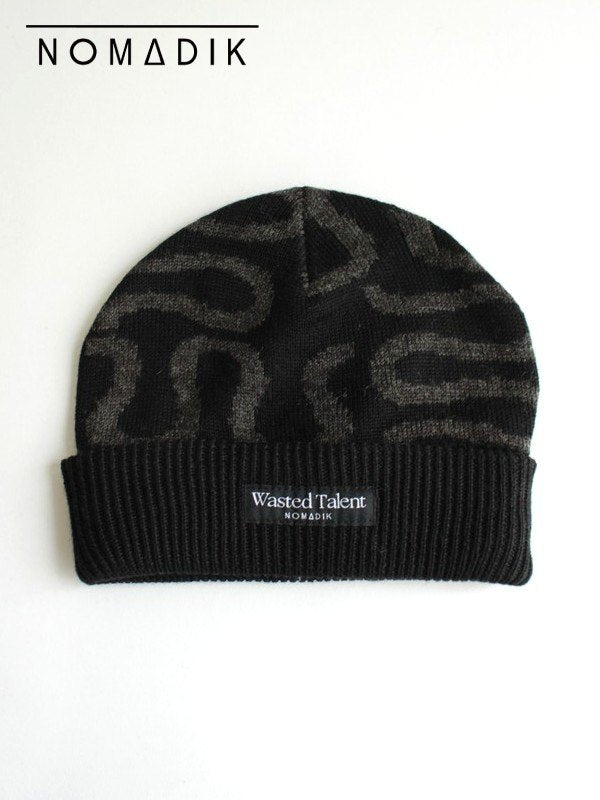 25/26モデル WT JACQUARD BEANIE #BLACK/GRAY|NOMADIK