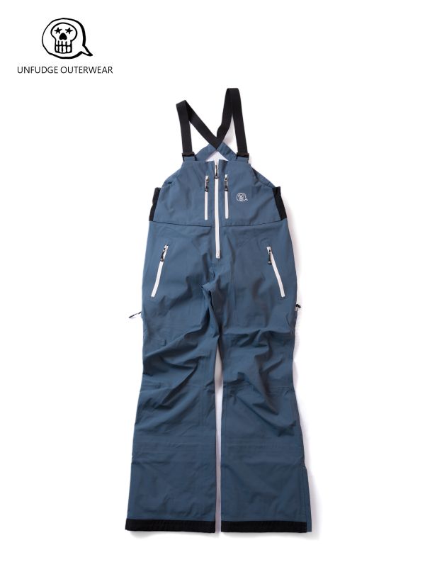 23/24モデル SMOKE BIB PANTS SLIM FIT #BLUE GREY|unfudge outerwear