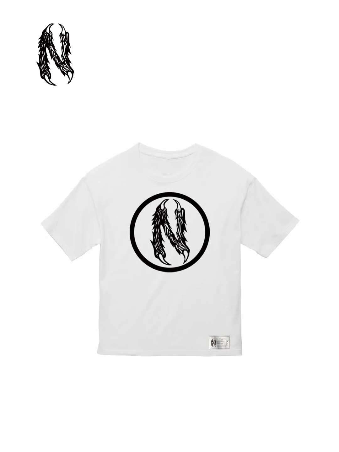 N ロゴ 5.6オンス ビッグシルエット Ｔ #WHITE｜NUT-BUTTER