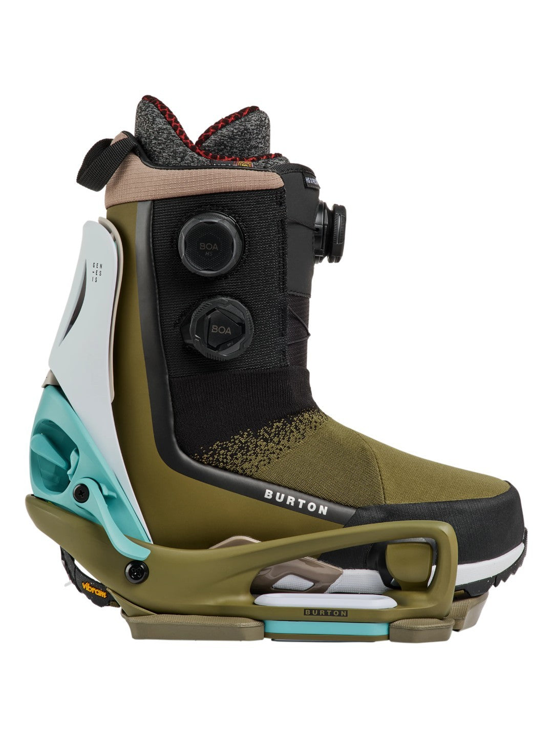 【Men】26/27モデル Men's Step On Genesis EST Snowboard Bindings #WHITE/DRIED MOSS [243761]｜BURTON