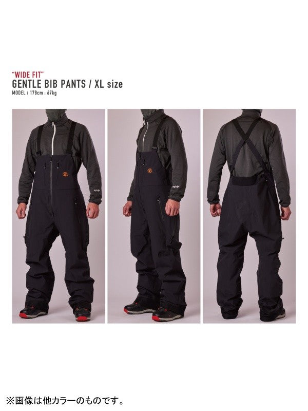 24/25モデル GENTLE BIB PANTS WIDE FIT #BLUEGREY｜unfudge outerwear