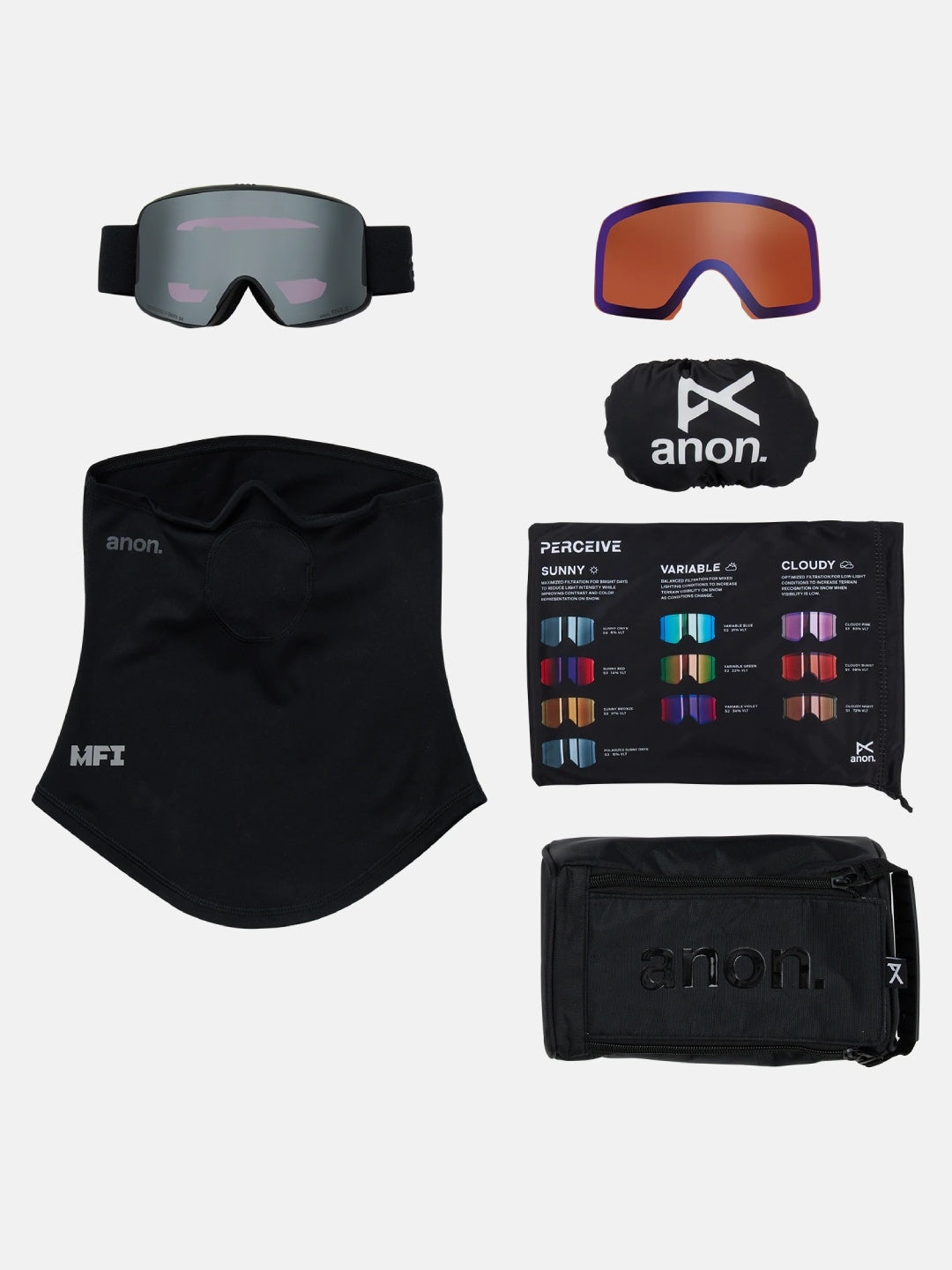 25/26モデル M6 Goggles + Bonus Lens + MFI Face Mask #Smoke/Perceive Sunny Onyx [305461]｜ANON