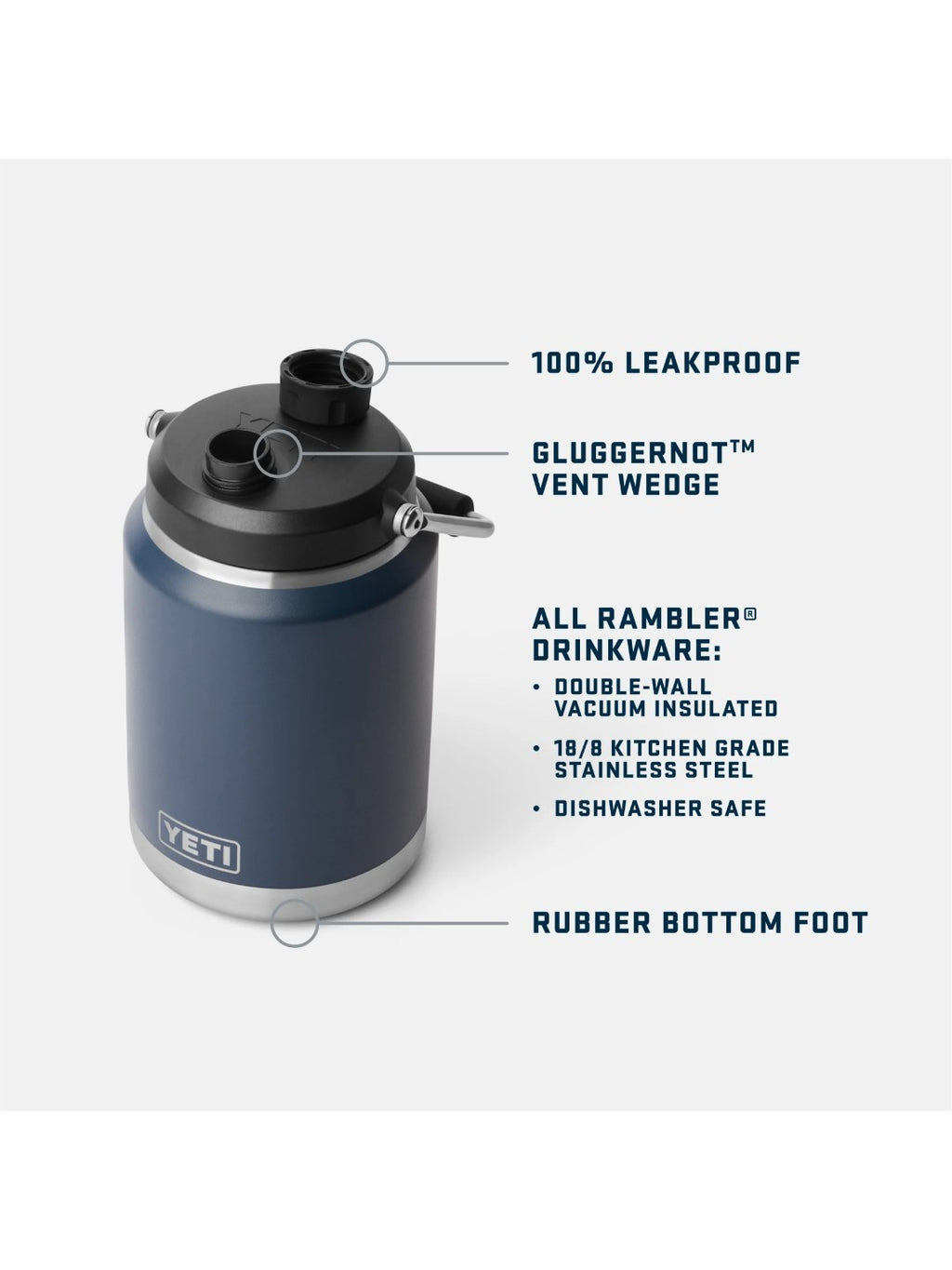1/2G JUG 2.0 #BLACK [21071501992]｜YETI