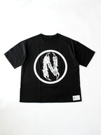 N ロゴ 5.6オンス ビッグシルエット Ｔ #BLACK｜NUT-BUTTER