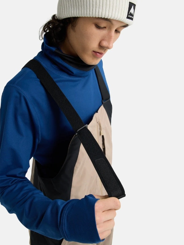 25/26モデル Men's Reserve 2L Relaxed Bib Pants #SUMMIT TAUPE/TRUE BLACK [302691]｜BURTON