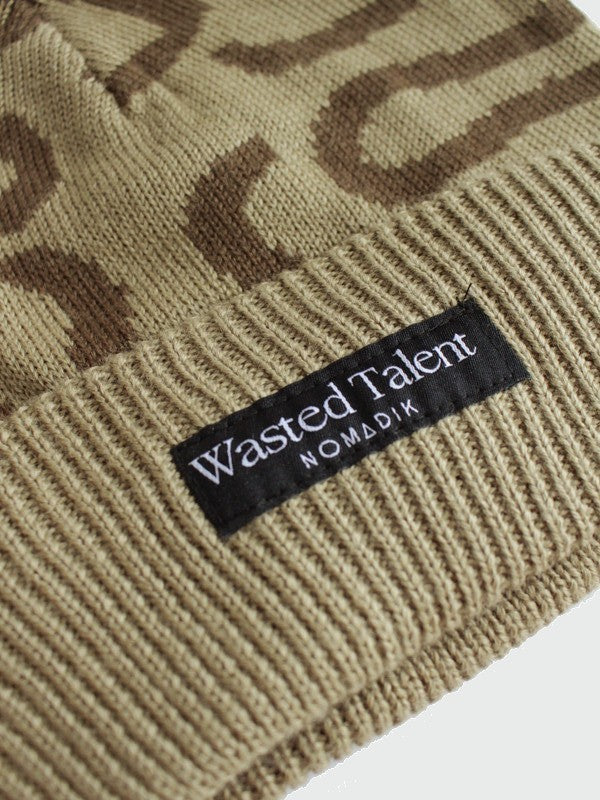 25/26モデル WT JACQUARD BEANIE #BEIGE/BROWN｜NOMADIK