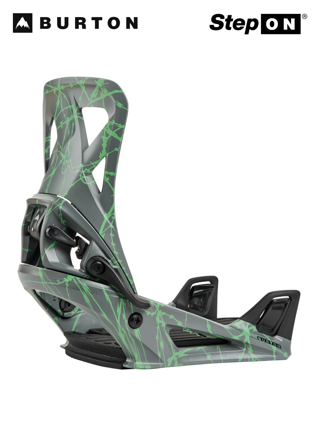 【Men】26/27モデル Men's Step On Re:Flex Snowboard Bindings #GRAY/GREENV [172831]｜BURTON