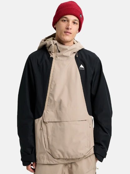 25/26モデル Men's Reserve 2L Relaxed Anorak Jacket #SUMMIT TAUPE/TRUE BLACK [302591]｜BURTON