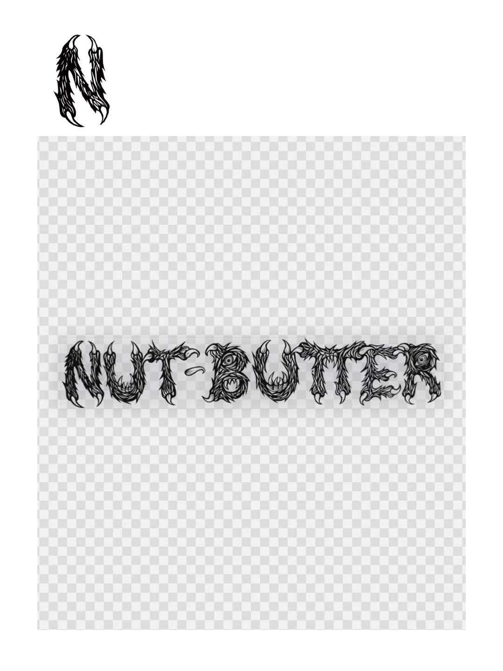 NUT-BUTTER ロゴ 転写ステッカー #BLACK｜NUT-BUTTER