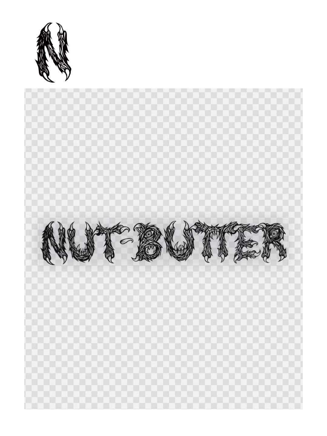 NUT-BUTTER ロゴ 転写ステッカー #BLACK｜NUT-BUTTER