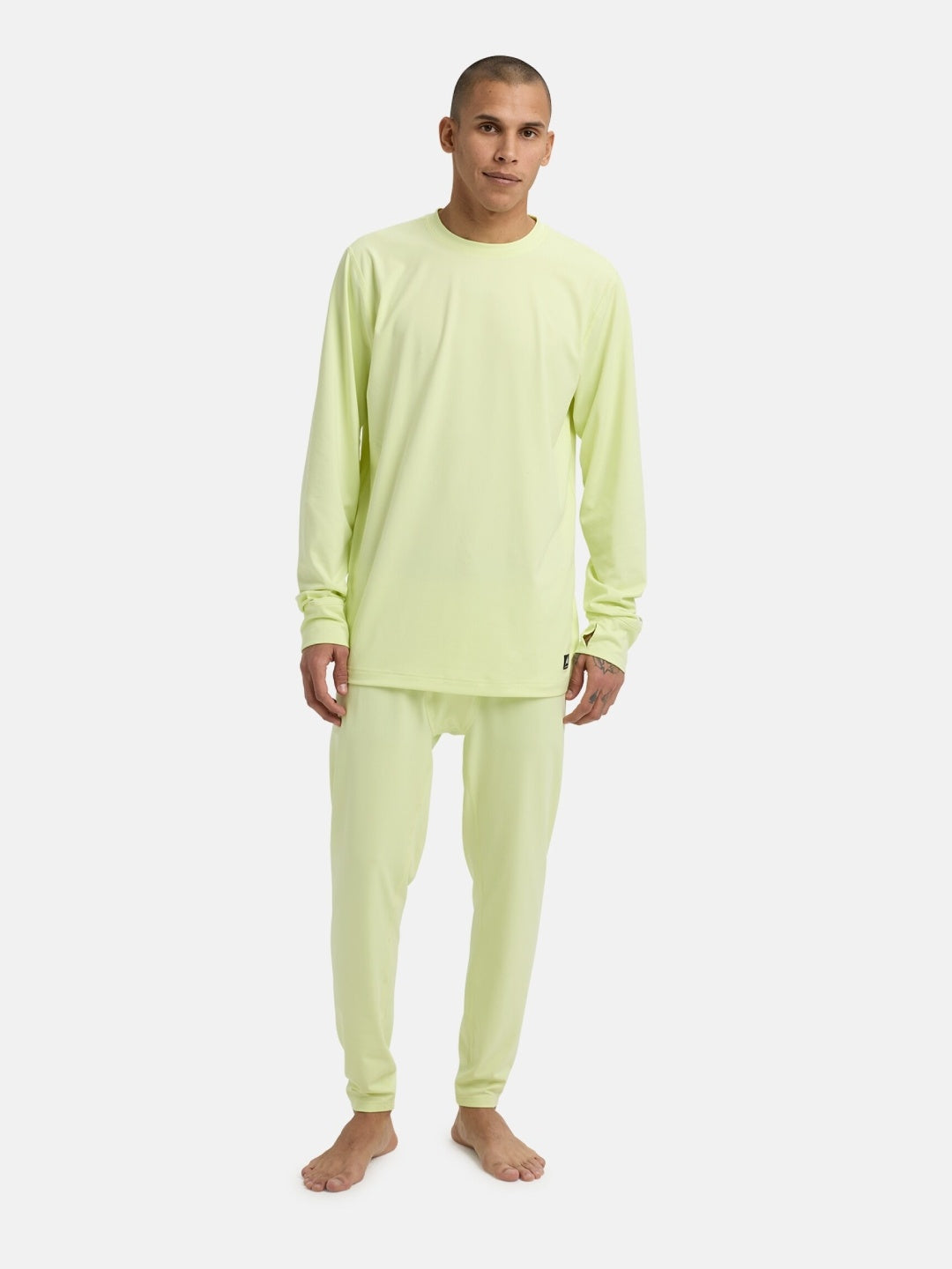 25/26モデル Men's Midweight Base Layer Crew #GLOW YELLOW GREEN [102571]｜BURTON