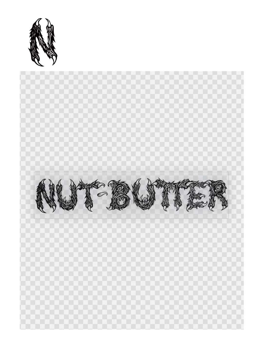 NUT-BUTTER ロゴ 転写ステッカー #BLACK｜NUT-BUTTER