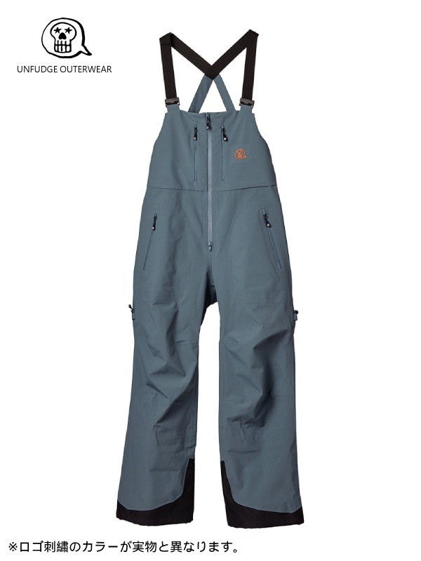 24/25モデル GENTLE BIB PANTS WIDE FIT #BLUEGREY｜unfudge outerwear
