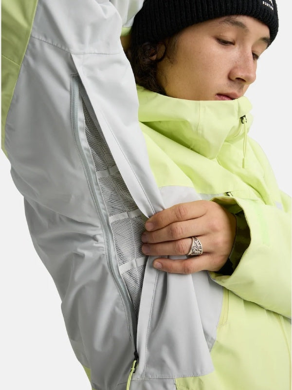 25/26モデル Men's Reserve 2L 3-In-1 Jacket #GLOW YELLOW GREEN/GRAY CLOUD [304841]｜BURTON