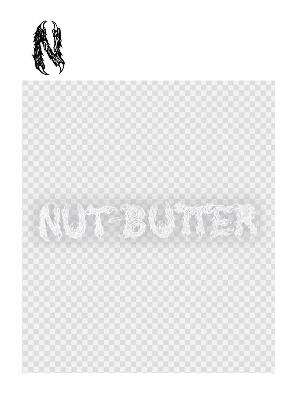 NUT-BUTTER ロゴ 転写ステッカー #WHITE｜NUT-BUTTER