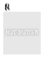 NUT-BUTTER ロゴ 転写ステッカー #WHITE｜NUT-BUTTER