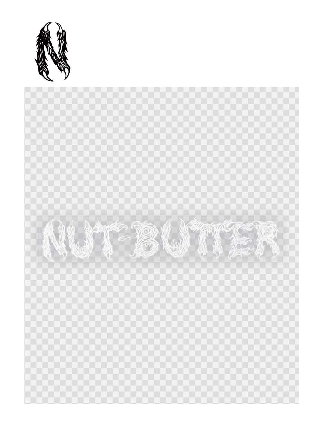 NUT-BUTTER ロゴ 転写ステッカー #WHITE｜NUT-BUTTER