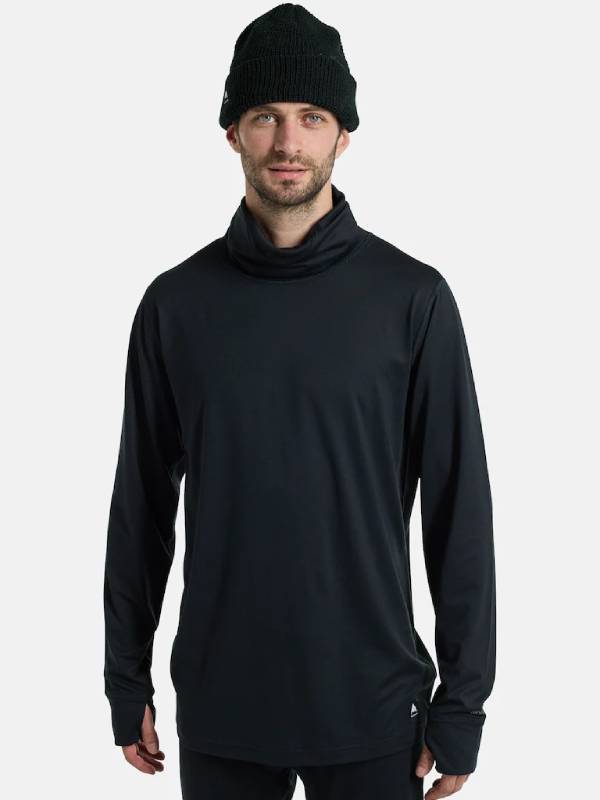 24/25モデル Men's Midweight Base Layer Long Neck Shirt #True Black [132031]｜BURTON