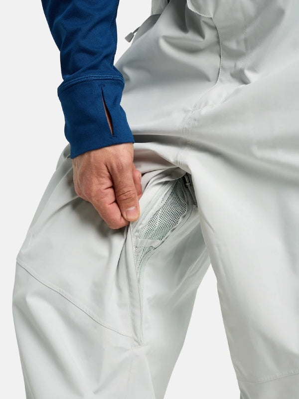 25/26モデル Men's Reserve 2L Relaxed Bib Pants #GRAY CLOUD [302691]｜BURTON