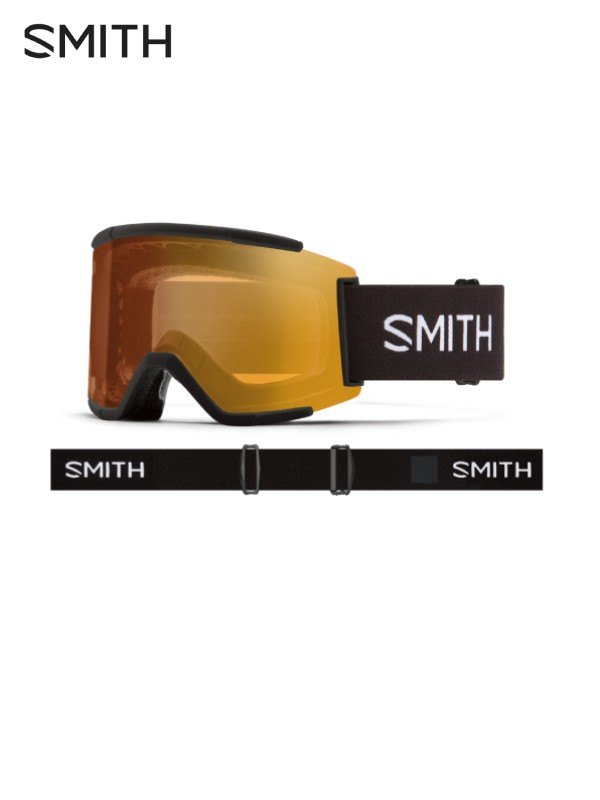 24/25モデル SQUAD XL #Black / CP PRO PHOTOCHROMIC GOLD MIRROR [01027507]｜SMITH