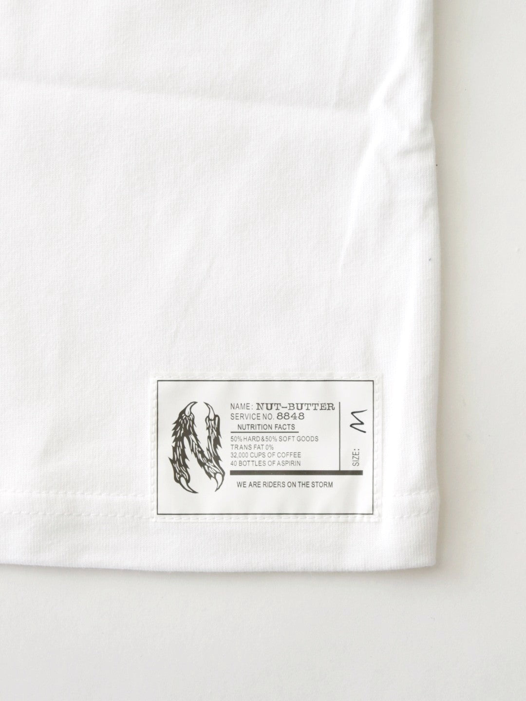 NUT-BUTTER 5.6オンス ビッグシルエット Ｔ #WHITE｜NUT-BUTTER