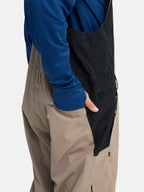 25/26モデル Men's Reserve 2L Relaxed Bib Pants #SUMMIT TAUPE/TRUE BLACK [302691]｜BURTON