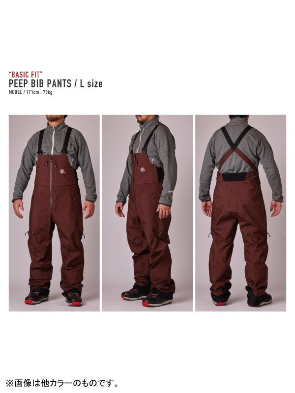 24/25モデル PEEP BIB PANTS BASIC FIT #BURGUNDY｜unfudge outerwear