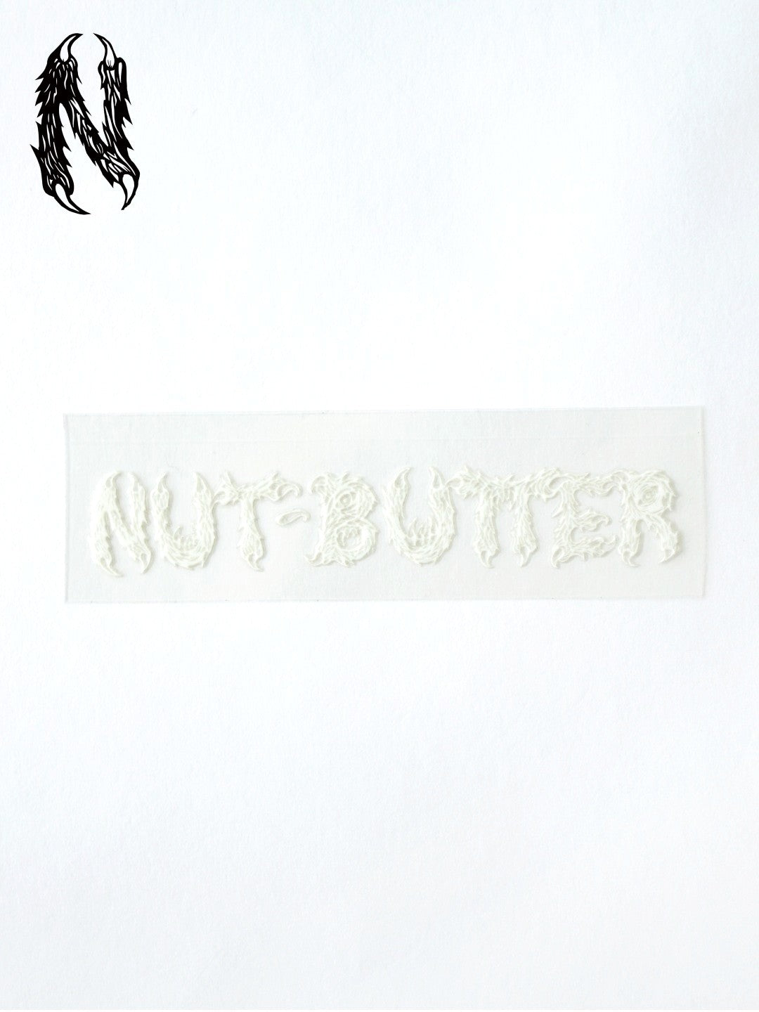 NUT-BUTTER ロゴ 転写ステッカー #WHITE｜NUT-BUTTER