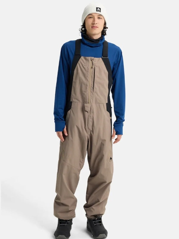 25/26モデル Men's Reserve 2L Relaxed Bib Pants #SUMMIT TAUPE/TRUE BLACK [302691]｜BURTON