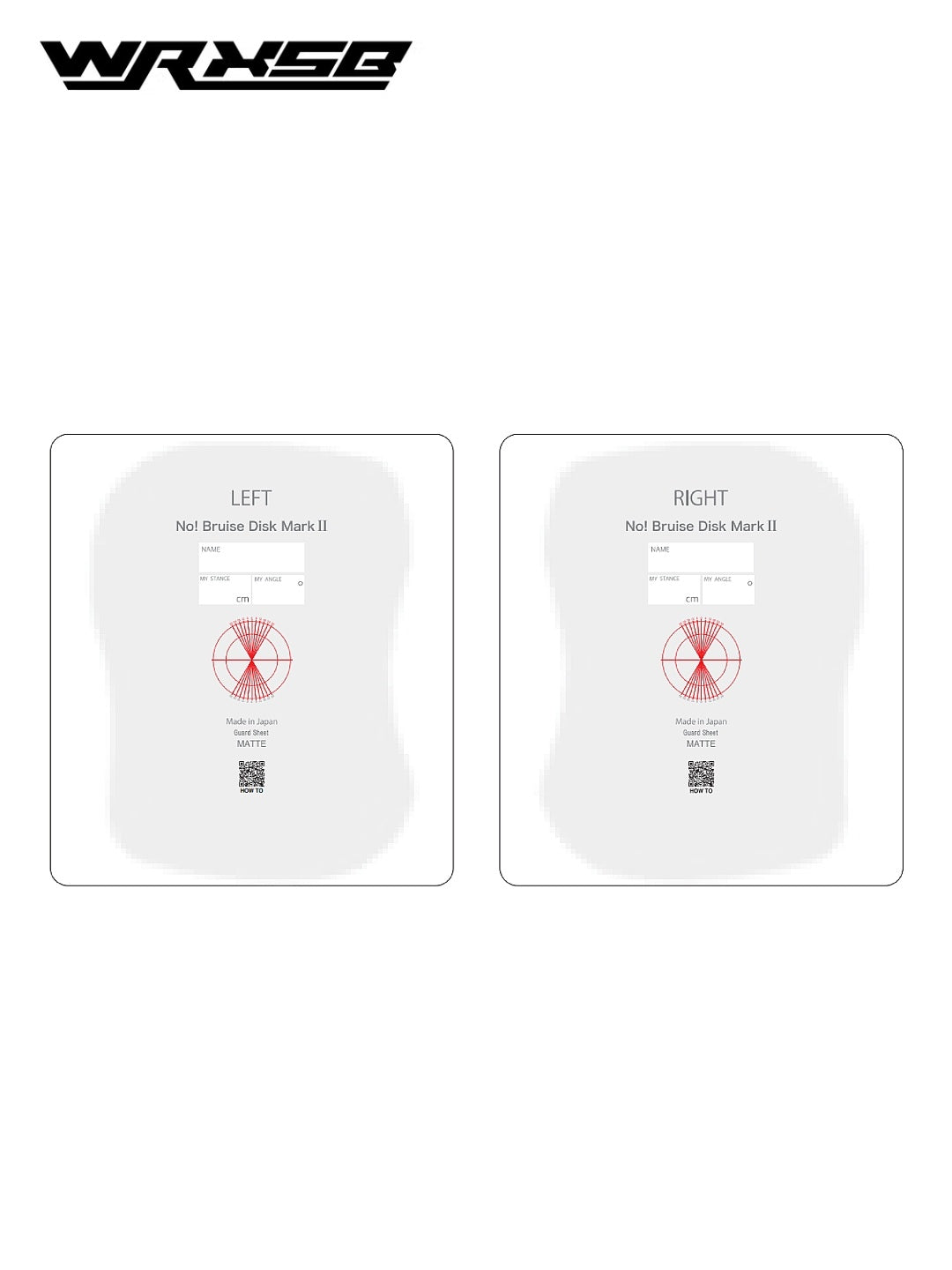 No!Bruise Disk Mark Sheet II #MATTE(ツヤ消し)｜WRXsb