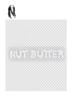NUT-BUTTER ロゴ 転写ステッカー #WHITE｜NUT-BUTTER