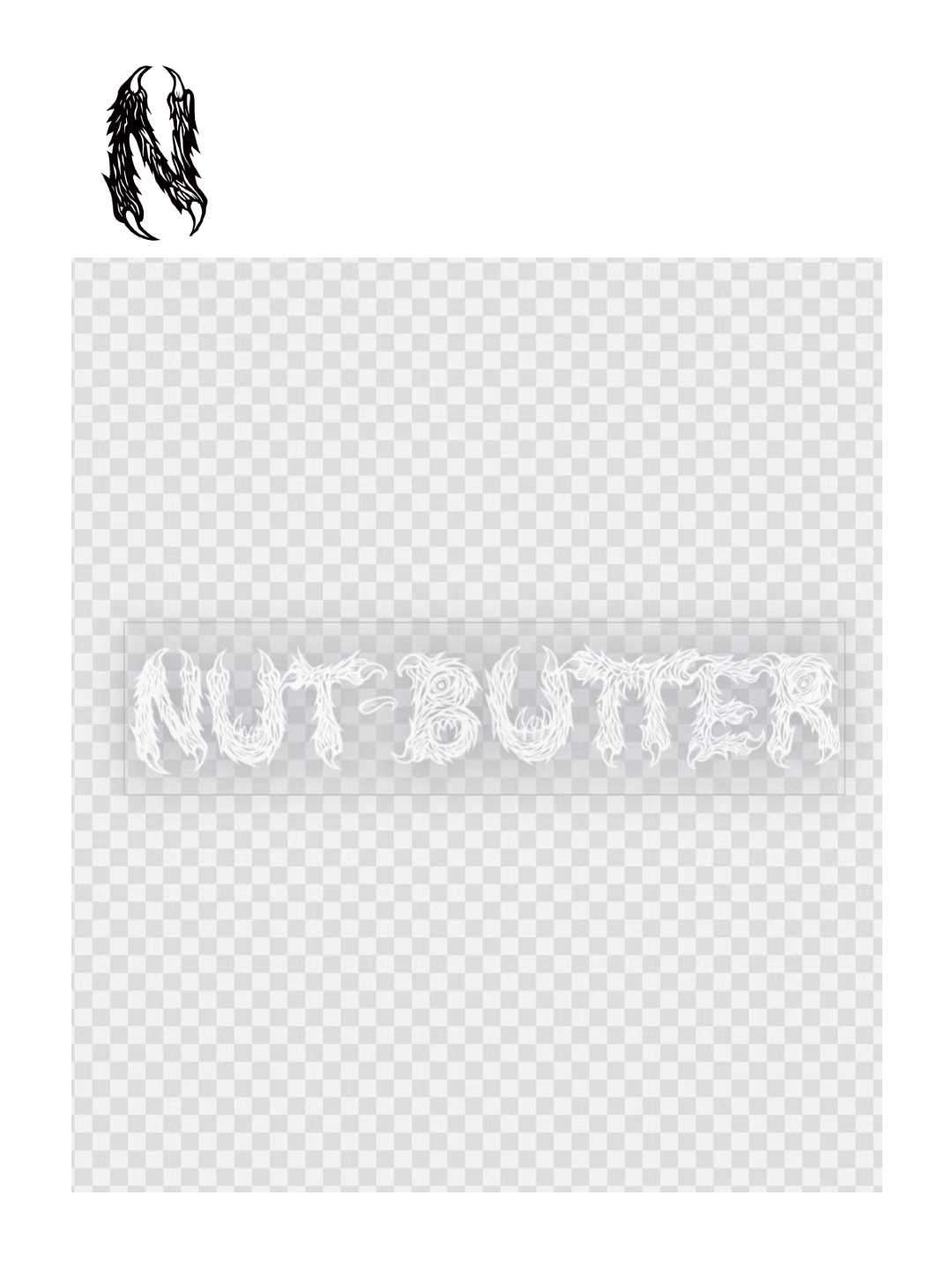 NUT-BUTTER ロゴ 転写ステッカー #WHITE｜NUT-BUTTER