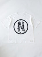 N ロゴ 5.6オンス ビッグシルエット Ｔ #WHITE｜NUT-BUTTER