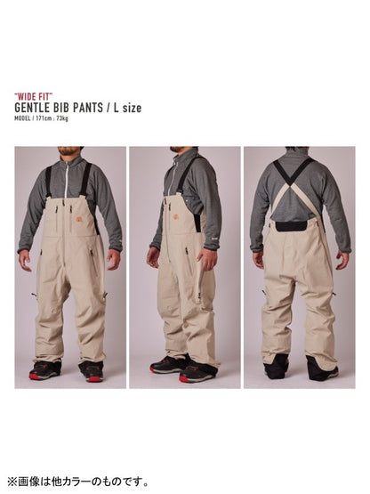 24/25モデル GENTLE BIB PANTS WIDE FIT #BLUEGREY｜unfudge outerwear 【SALE_20】