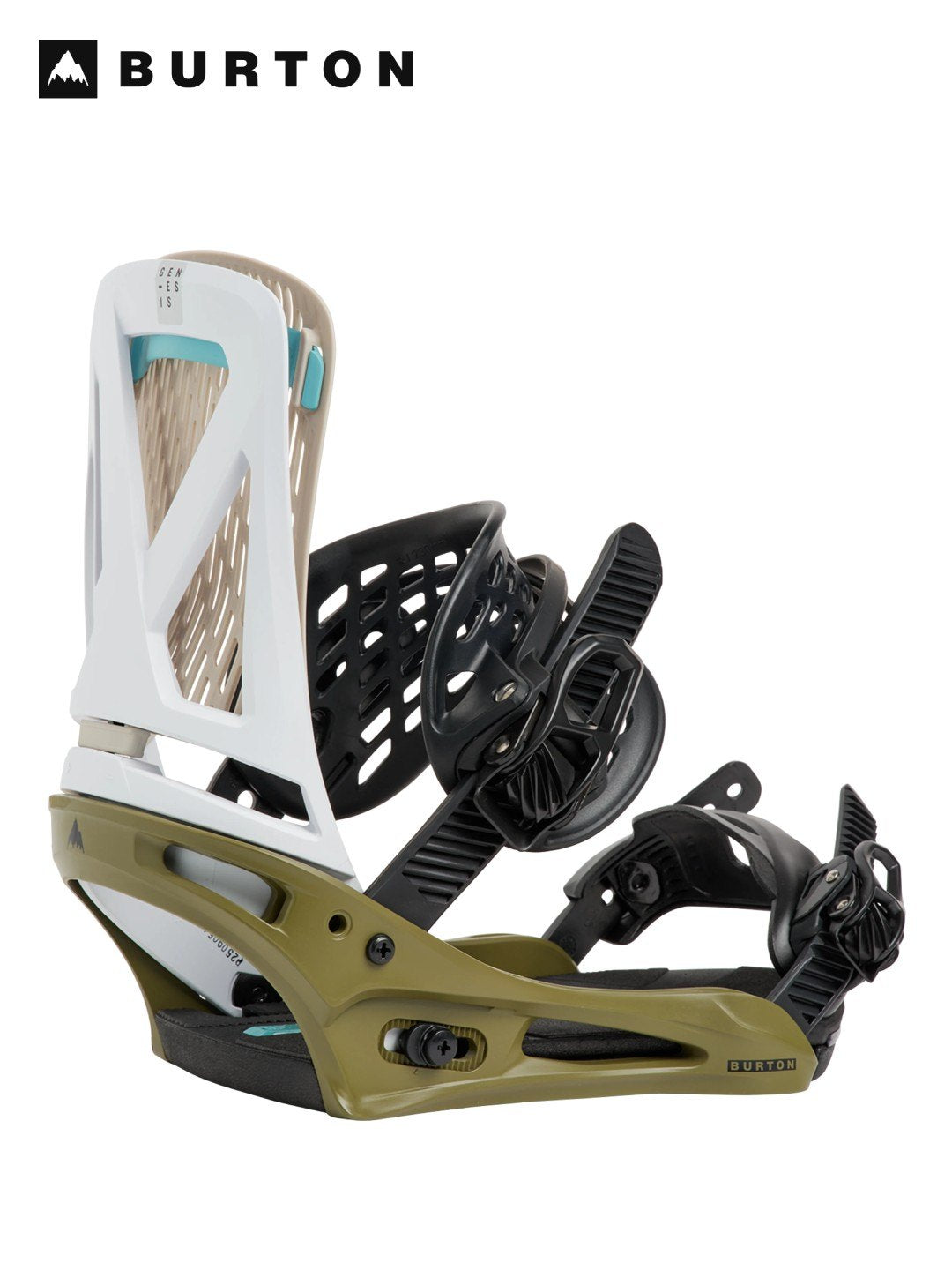 【Men】26/27モデル Men's Genesis Re:Flex Snowboard Bindings #WHITE/DRIED MOSS [105471]｜BURTON