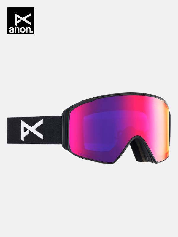 24/25モデル M4 Low Bridge Fit Goggles Toric Bonus Lens mfi Face Mask #Black/Perceive Sunny Red [203401]｜ANON