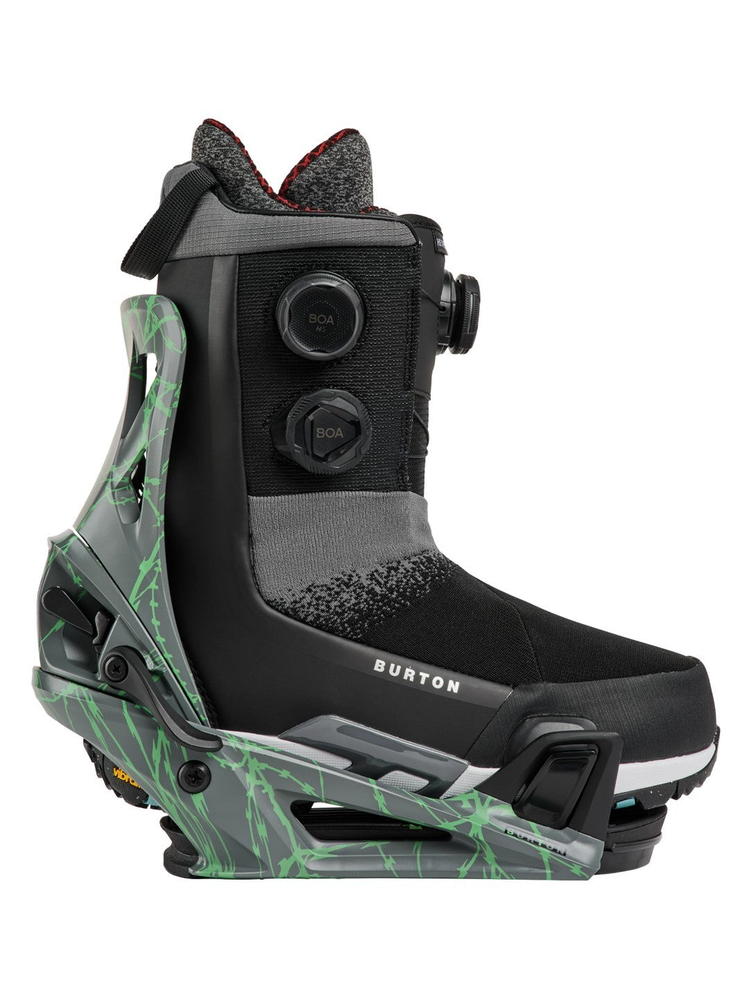 【Men】26/27モデル Men's Step On Re:Flex Snowboard Bindings #GRAY/GREENV [172831]｜BURTON