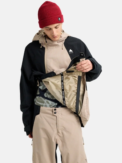 25/26モデル Men's Reserve 2L Relaxed Anorak Jacket #SUMMIT TAUPE/TRUE BLACK [302591]｜BURTON