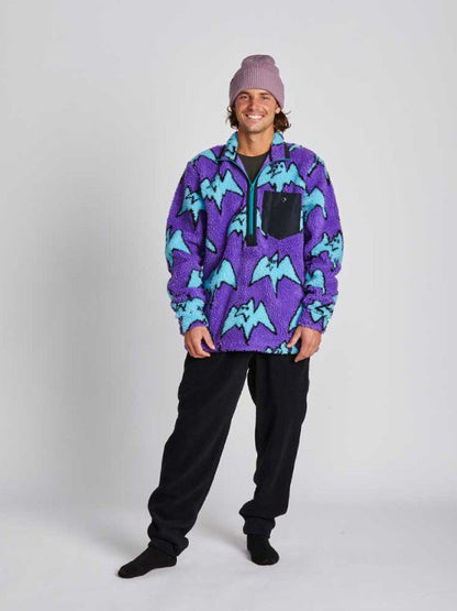 22/23モデル Sherpa Half Zip #Big Terry Purps [AB23MLFJ_205]｜AIR BLASTER