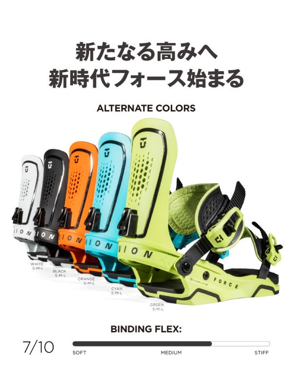 UNION FORCE 23-24 ORANGE サイズM 23-24 UNION(ﾕﾆｵﾝ)・FORCE [BLACK,WHITE,CYAN,GREEN,ORANGE