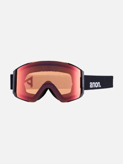 23/24モデル Sync Low Bridge Fit Goggles+Bonus Lens #Black/Perceive Sunny Red [215081]｜ANON