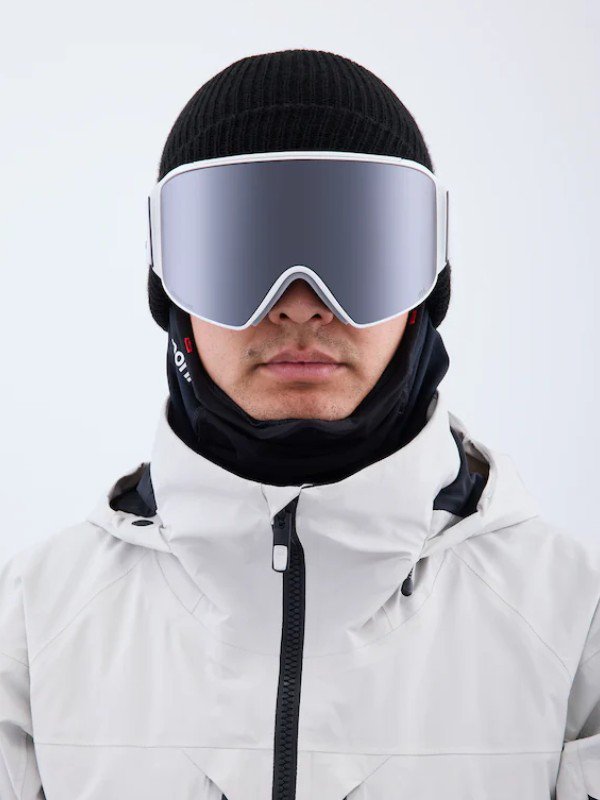 M4 Cylindrical Goggles +Bonus Lens+MFI Face Mask #White/Perceive Sunny Onyx [203401]｜ANON