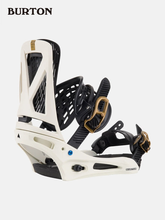 23/24モデル Men's Burton Genesis Re:Flex Snowboard Bindings #White/Gold [105471]｜BURTON