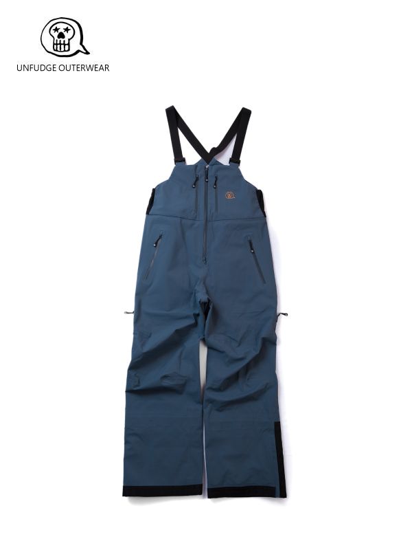 23/24モデル GENTLE BIB PANTS WIDE FIT #BLUE GREY｜unfudge outerwear