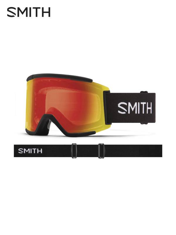 23/24モデル SQUAD XL #Black/CP Photochromic Red Mirror/CP Storm Blue Sensor Mirror｜SMITH