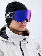 23/24モデル Sync Low Bridge Fit Goggles+Bonus Lens #Black/Perceive Sunny Red [215081]｜ANON